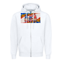 White usa gnome license plate Zipper Hoodie - HRA Design Shop