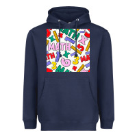 Navy math seamless pattern Heavyweight Hoodie - BundleAndBundleShop