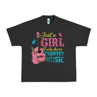 Pigment Black just a girl who loves country music Urban Heavy Tee - texasbilliewilder