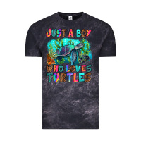 Cloud Black just a boy who loves turtles Vintage Tee - RanaPortraitStore