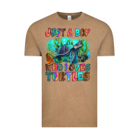 Vintage Coffee just a boy who loves turtles Vintage Tee - RanaPortraitStore