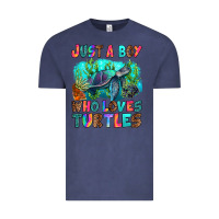 Vintage Denim just a boy who loves turtles Vintage Tee - RanaPortraitStore