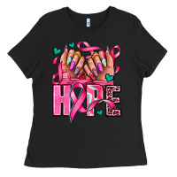 Black hope with woman hands Ladies Tee - AdoDesignShop