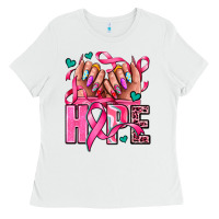 White hope with woman hands Ladies Tee - AdoDesignShop
