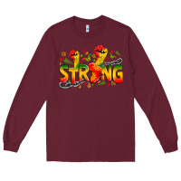Burgundy strong juneteenth Long Sleeve Tee - Zillion Design Studio