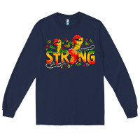 Navy strong juneteenth Long Sleeve Tee - Zillion Design Studio