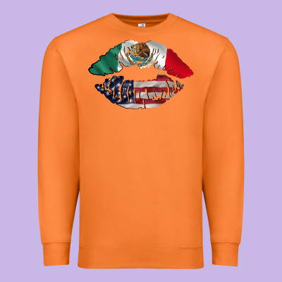 Mexico Usa Lips Premium Sweatshirt Designed By Adodesignshop