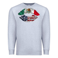 Heather Grey mexico usa lips Premium Sweatshirt - AdoDesignShop