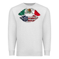 Oatmeal Heather mexico usa lips Premium Sweatshirt - AdoDesignShop