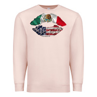 Pale Pink mexico usa lips Premium Sweatshirt - AdoDesignShop