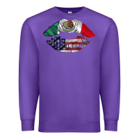 Purple mexico usa lips Premium Sweatshirt - AdoDesignShop
