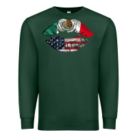 Sports Green mexico usa lips Premium Sweatshirt - AdoDesignShop