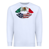 White mexico usa lips Premium Sweatshirt - AdoDesignShop
