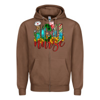 Chestnut christmas icu nurse Zipper Hoodie - FaDigitalArtStudio