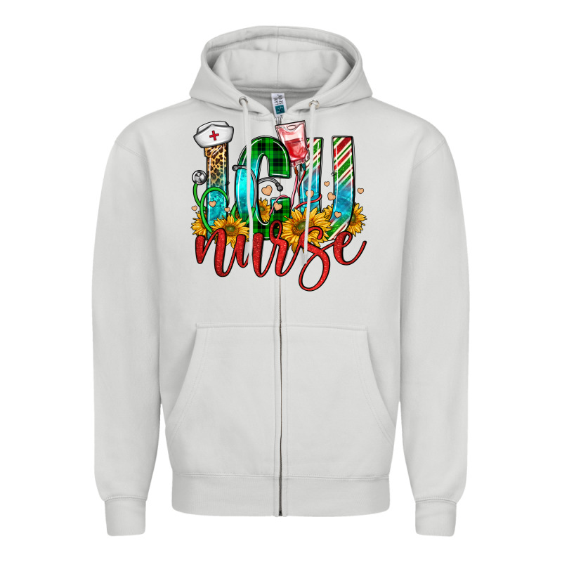 Christmas Icu Nurse Zipper Hoodie by FaDigitalArtStudio | Teevron