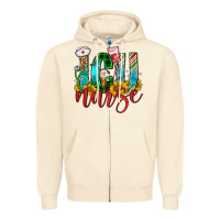 Sandshell christmas icu nurse Zipper Hoodie - FaDigitalArtStudio