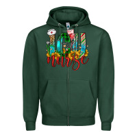 Sports Green christmas icu nurse Zipper Hoodie - FaDigitalArtStudio