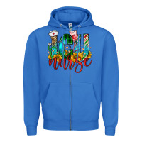 True Royal christmas icu nurse Zipper Hoodie - FaDigitalArtStudio