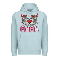 Blue Mist one loved mama Premium Hoodie - MaliasSmallBusiness