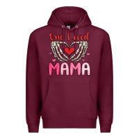 Burgundy one loved mama Premium Hoodie - MaliasSmallBusiness
