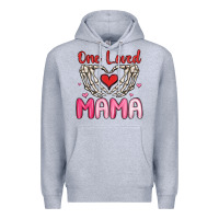 Heather Grey one loved mama Premium Hoodie - MaliasSmallBusiness