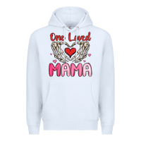 White one loved mama Premium Hoodie - MaliasSmallBusiness