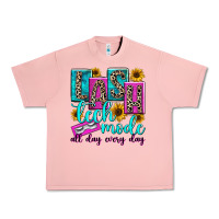Salmon lash tech mode all day every day Urban Heavy Tee - texasbilliewilder