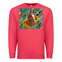 Cardinal western horse with gemstone and sunflower Premium Sweatshirt - Artiststas