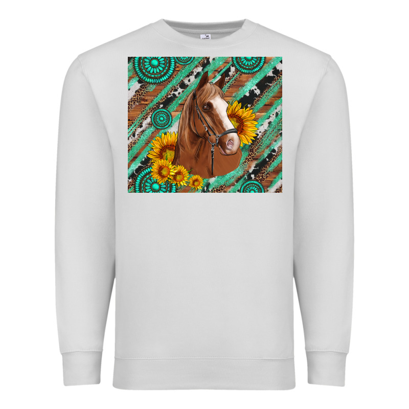 Western Horse With Gemstone And Sunflower Premium Sweatshirt by Artiststas | Teevron