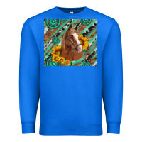 True Royal western horse with gemstone and sunflower Premium Sweatshirt - Artiststas