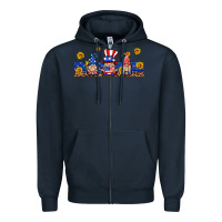Navy usa gnome libbey cup Zipper Hoodie - HRA Design Shop