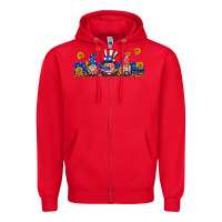 Red usa gnome libbey cup Zipper Hoodie - HRA Design Shop