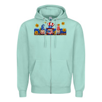 Seafoam usa gnome libbey cup Zipper Hoodie - HRA Design Shop