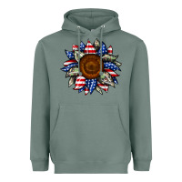 Sage sunflower american flag Heavyweight Hoodie - JahusDesignShop