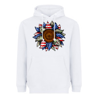 White sunflower american flag Heavyweight Hoodie - JahusDesignShop