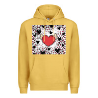 Antique Gold valentine's day hearts Premium Hoodie - MaliasSmallBusiness