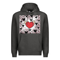 Charcoal Heather valentine's day hearts Premium Hoodie - MaliasSmallBusiness