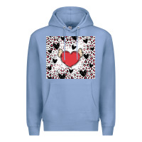 Colony Blue valentine's day hearts Premium Hoodie - MaliasSmallBusiness