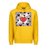 Lemon valentine's day hearts Premium Hoodie - MaliasSmallBusiness