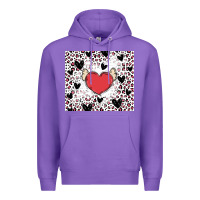 Purple valentine's day hearts Premium Hoodie - MaliasSmallBusiness