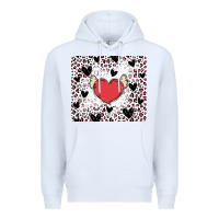 White valentine's day hearts Premium Hoodie - MaliasSmallBusiness