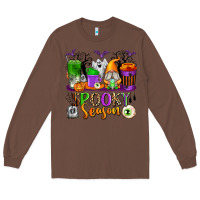 Chestnut Spooky Season Coffee Cups Long Sleeve Tee - texasbilliewilder
