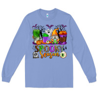 Colony Blue Spooky Season Coffee Cups Long Sleeve Tee - texasbilliewilder