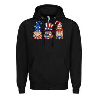Black usa gnome Zipper Hoodie - HRA Design Shop
