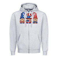 Heather Grey usa gnome Zipper Hoodie - HRA Design Shop