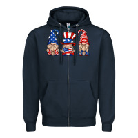 Navy usa gnome Zipper Hoodie - HRA Design Shop