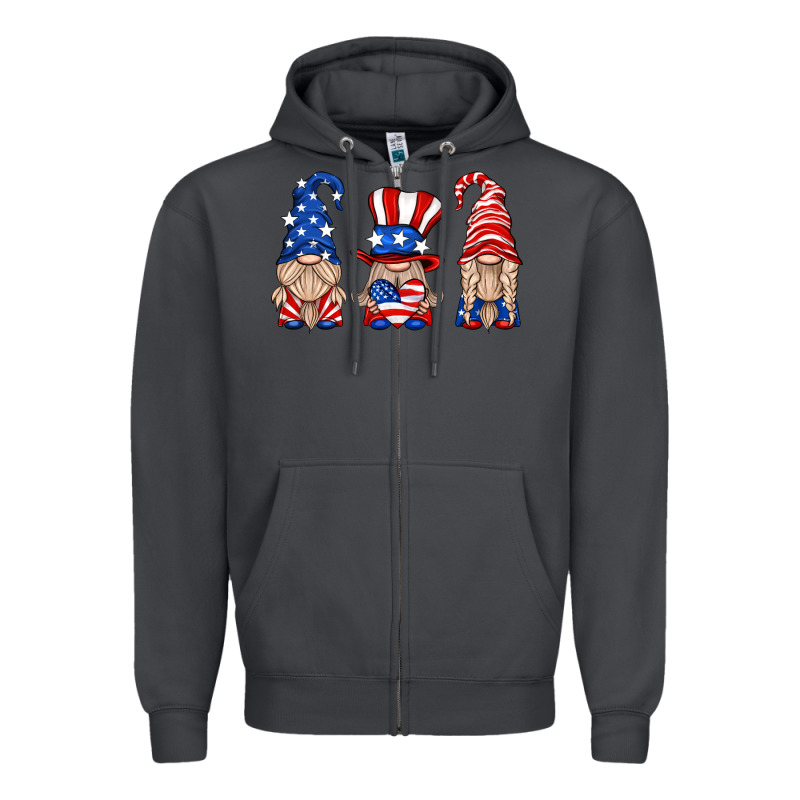 Usa Gnome Zipper Hoodie by HRA Design Shop | Teevron