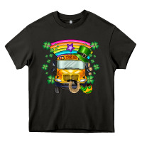 Asphalt st. patricks day school bus Heavy Core Tee - SublimationCraftShop