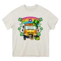 Cream st. patricks day school bus Heavy Core Tee - SublimationCraftShop