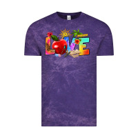 Cloud Purple love teacher summer Vintage Tee - RanaPortraitStore